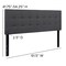 Flash Furniture Bedford Headboard, Queen, Gray Fabric HG-HB1704-Q-DG-GG - alternate 7